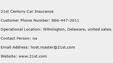 21st Century Car Insurance Phone Number Customer Service