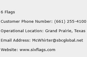 6 Flags Phone Number Customer Service