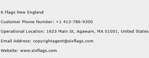 6 Flags New England Phone Number Customer Service