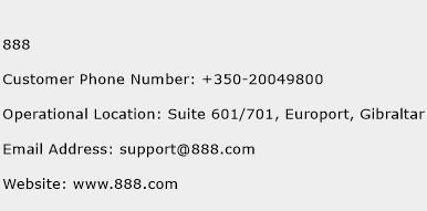 888 Phone Number Customer Service