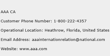 AAA CA Phone Number Customer Service