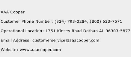 AAA Cooper Phone Number Customer Service