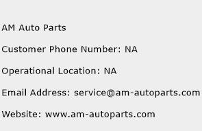 AM Auto Parts Phone Number Customer Service
