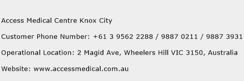 Access Medical Centre Knox City Phone Number Customer Service
