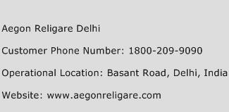 Aegon Religare Delhi Phone Number Customer Service