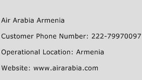 Air Arabia Armenia Phone Number Customer Service
