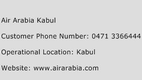 Air Arabia Kabul Phone Number Customer Service
