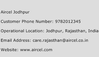 Aircel Jodhpur Phone Number Customer Service