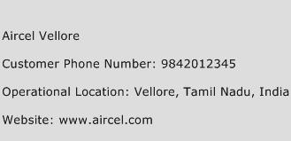 Aircel Vellore Phone Number Customer Service