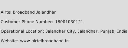 Airtel Broadband Jalandhar Phone Number Customer Service