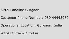 Airtel Landline Gurgaon Phone Number Customer Service