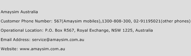 Amaysim Australia Phone Number Customer Service
