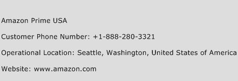 Amazon Prime USA Phone Number Customer Service