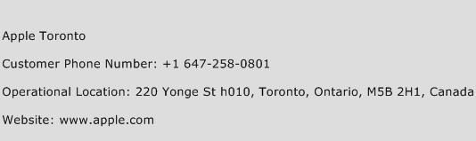 Apple Toronto Phone Number Customer Service