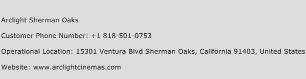 Arclight Sherman Oaks Phone Number Customer Service