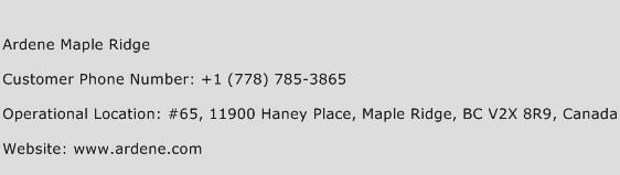 Ardene Maple Ridge Phone Number Customer Service