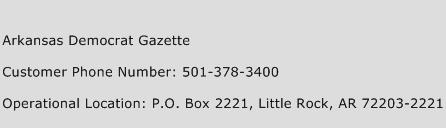 Arkansas Democrat Gazette Phone Number Customer Service
