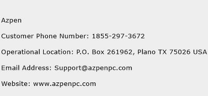 Azpen Phone Number Customer Service