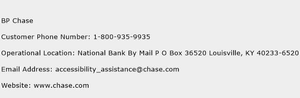 BP Chase Phone Number Customer Service