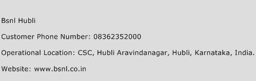 BSNL Hubli Phone Number Customer Service