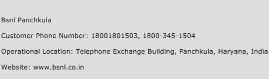 BSNL Panchkula Phone Number Customer Service