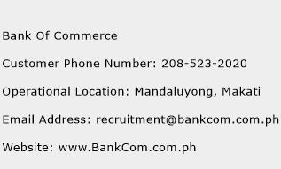 Bank Of Commerce Phone Number Customer Service