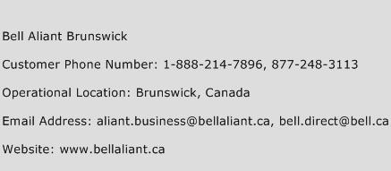 Bell Aliant Brunswick Phone Number Customer Service