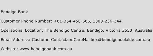 Bendigo Bank Phone Number Customer Service