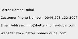 Better Homes Dubai Phone Number Customer Service