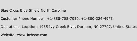 Blue Cross Blue Shield North Carolina Phone Number Customer Service