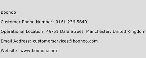 Boohoo Phone Number Customer Service