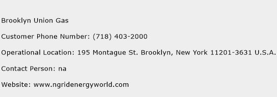 Brooklyn Union Gas Phone Number Customer Service