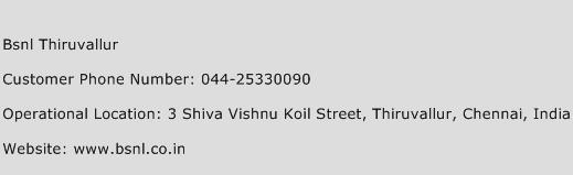 Bsnl Thiruvallur Phone Number Customer Service
