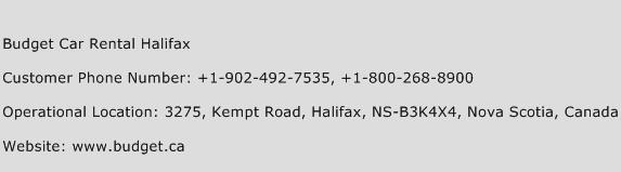 Budget Car Rental Halifax Phone Number Customer Service