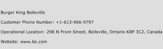 Burger King Belleville Phone Number Customer Service