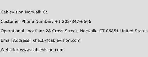 Cablevision Norwalk Ct Phone Number Customer Service