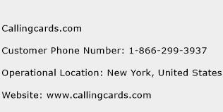 CallingCards.com Phone Number Customer Service