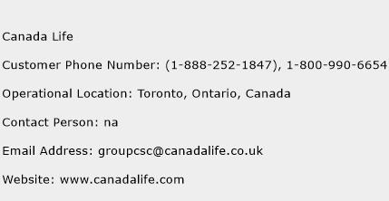 Canada Life Phone Number Customer Service