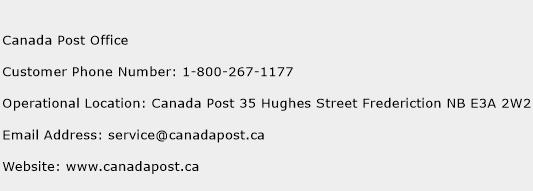 Canada Post Office Phone Number Customer Service