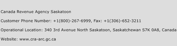Canada Revenue Agency Saskatoon Phone Number Customer Service
