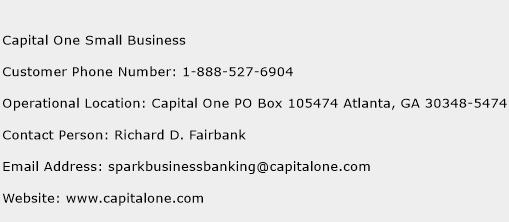 Capital One Small Business Phone Number Customer Service