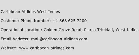Caribbean Airlines West Indies Phone Number Customer Service