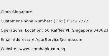 Cimb Singapore Phone Number Customer Service