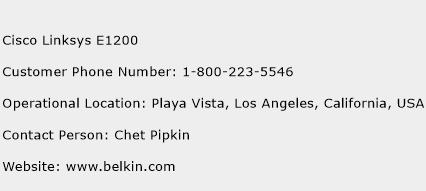 Cisco Linksys E1200 Phone Number Customer Service