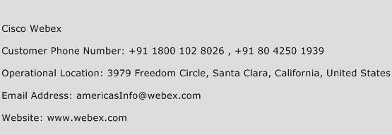 Cisco Webex Phone Number Customer Service