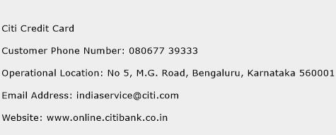 Citi Credit Card Phone Number Customer Service
