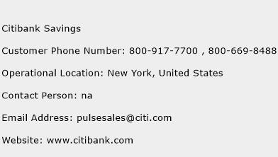 Citibank Savings Phone Number Customer Service