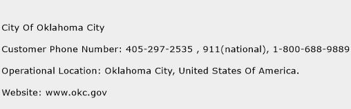 City Of Oklahoma City Phone Number Customer Service