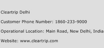Cleartrip Delhi Phone Number Customer Service