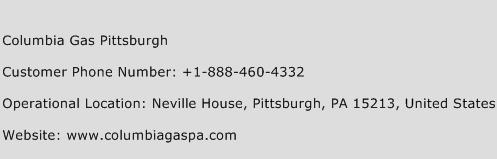 Columbia Gas Pittsburgh Phone Number Customer Service